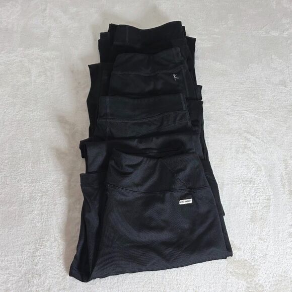 Danskin Now Pants - Danskin Now L (12/14)  Black Semi Fitted Straight Leg Athletic Leggings Lot of 4